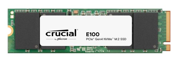 Crucial E100 2TB Gen4 NVMe SSD 5000/4500 MB/s R/W 100TBW 350K/460K IOPS 1M hrs MTTF M.2 2280 PCIe4 3yrs ~Crucial P3 Plus Crucial E100 2TB Gen4 NVMe SSD 5000/4500 MB/s R/W 100TBW 350K/460K IOPS 1M hrs MTTF M.2 2280 PCIe4 3yrs ~Crucial P3 Plus